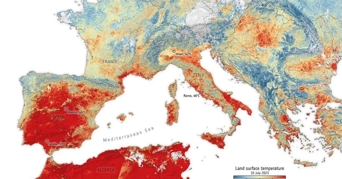 Καύσωνας στην Ευρώπη: 40°C σε Γερμανία, Πολωνία και Ουκρανία – Στους 38 βαθμούς η Ελλάδα από την Τρίτη